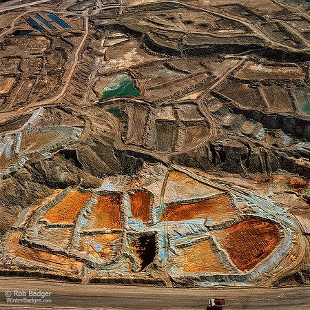 Toxic water ponding in a site reprocessing old copper tailings near Butte Montana Rob Badger