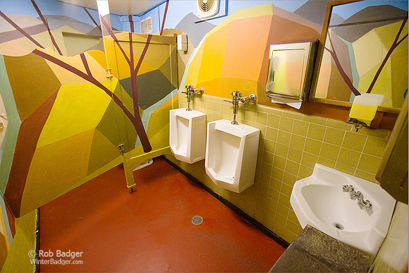 Nepenthe Restaurant's Men's Restroom, Big Sur California