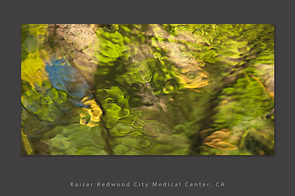 redwood creek water reflections room divider_kaiser redwood city healthcare slideshow
